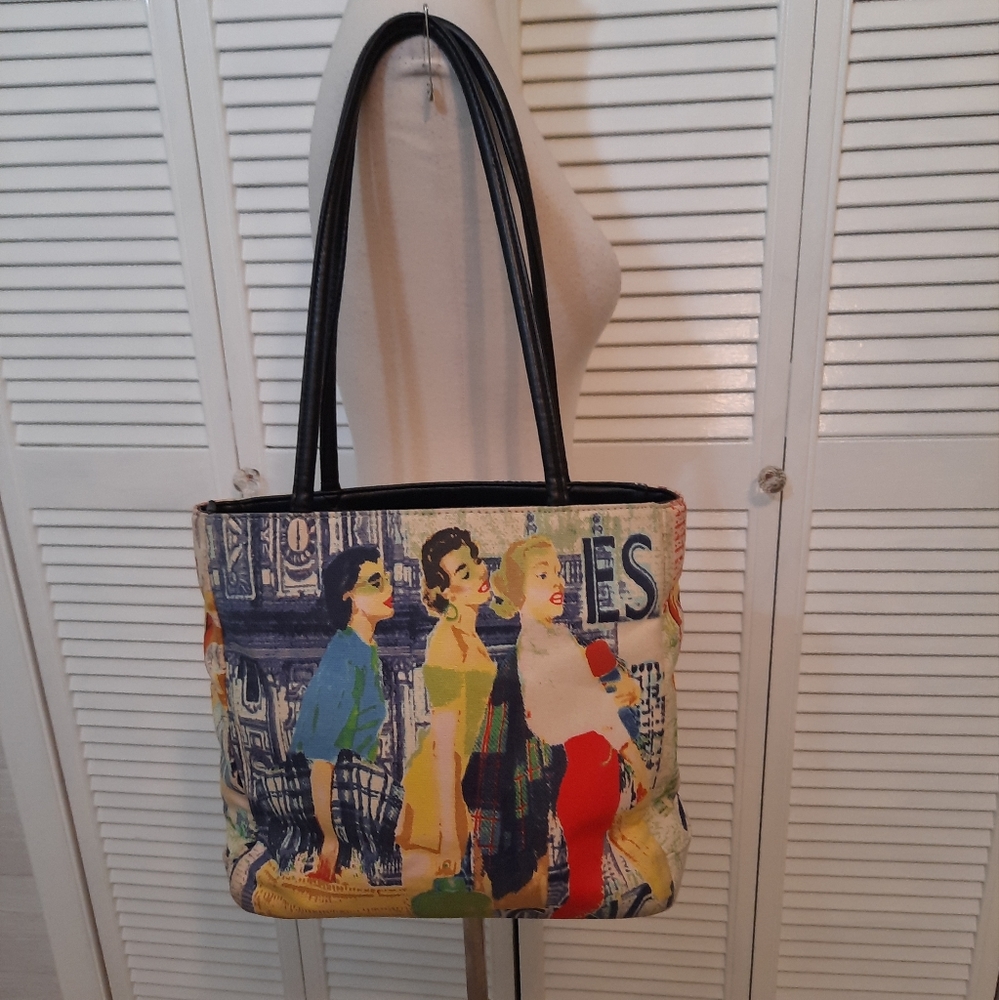 Frankie and Johnnie canvas shopping ladies bag purse - Picture 3 of 7